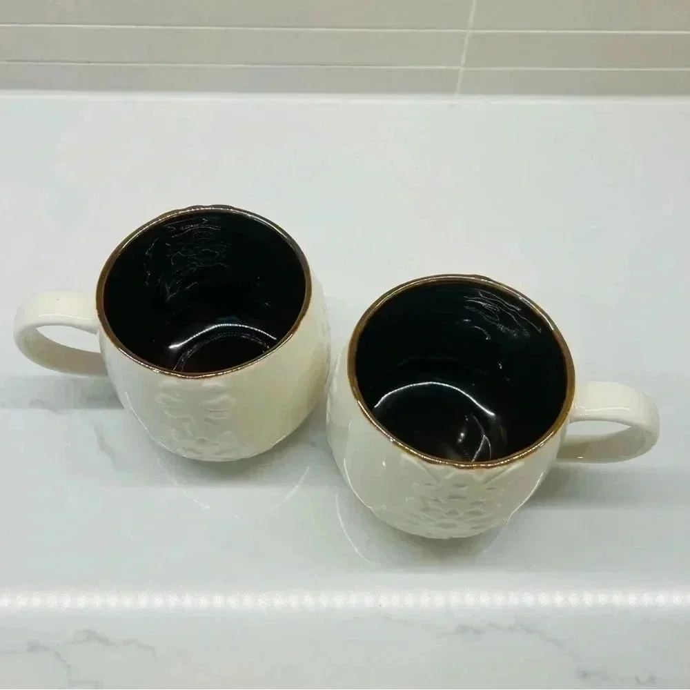Starbucks Casi Cielo White Floral‎ Coffee Mug Set